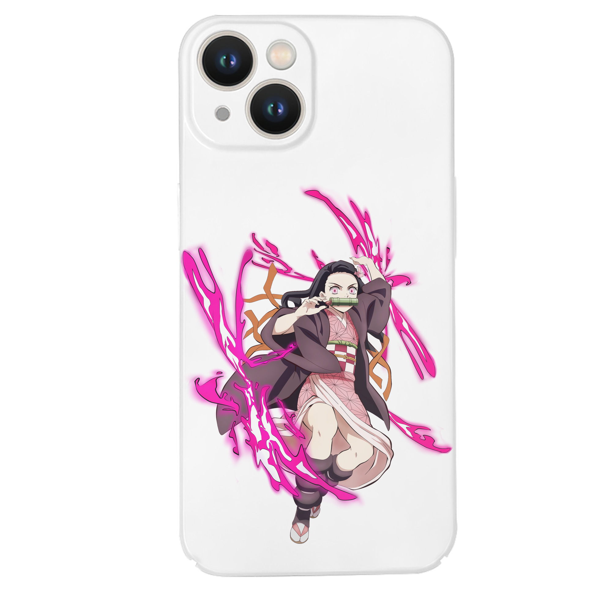 （画像用） 鬼滅の刃（きめつのやいば）竈門 禰󠄀豆子／かまど ねずこ Kamado Nezuko 【iPhone 14シリーズ対応】ハードケース